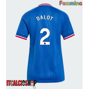 Manchester United Diogo Dalot #2 Seconda Maglia Femmina 2026-27 Manica Corta